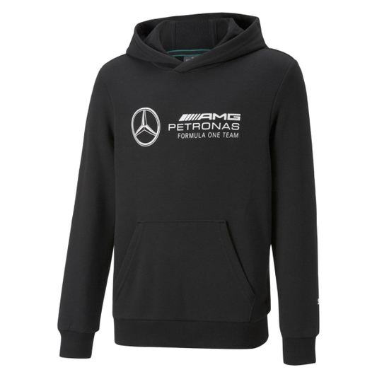 Felpa con Cappuccio Ufficiale Puma Mercedes-AMG PETRONAS F1 Team – Nero per Giovani Campioni
