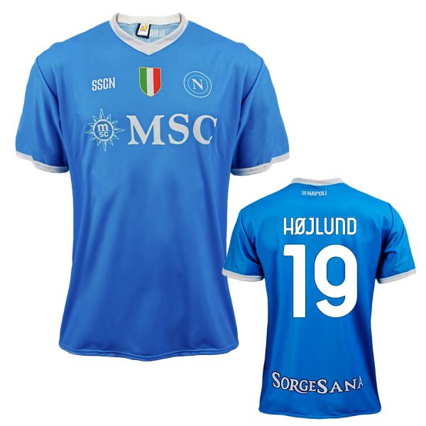 Maglia Ufficiale S.S.C. Napoli Home – L'Azzurro, con Højlund 19