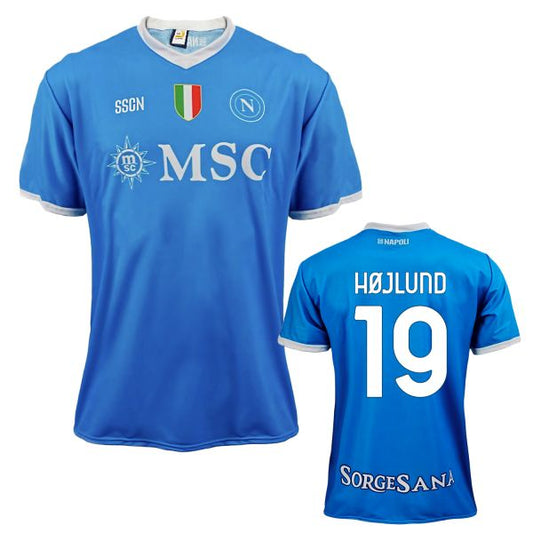 Maglia Ufficiale S.S.C. Napoli Home – L'Azzurro, con Højlund 19